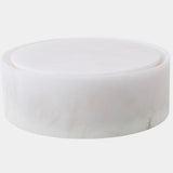 Labbro Round Box, Alabaster