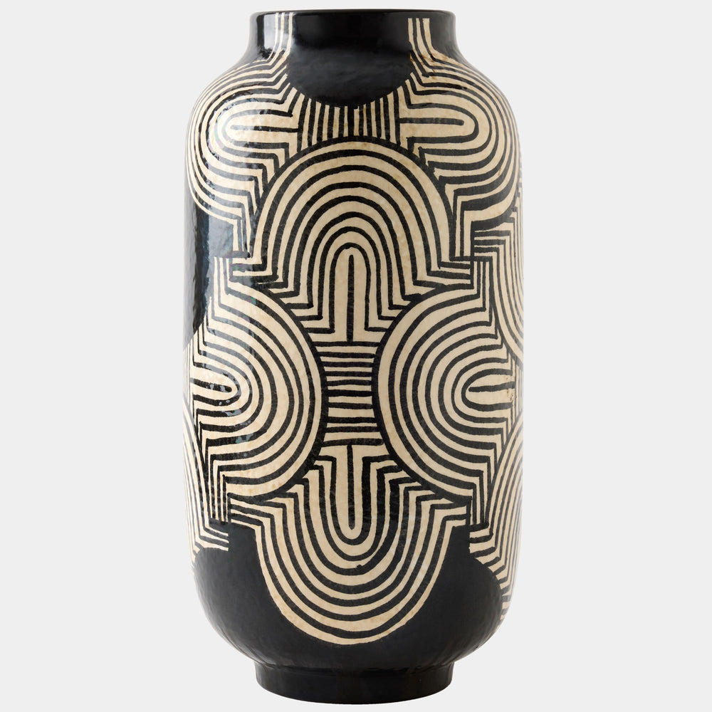 Arches Vase, Black/White