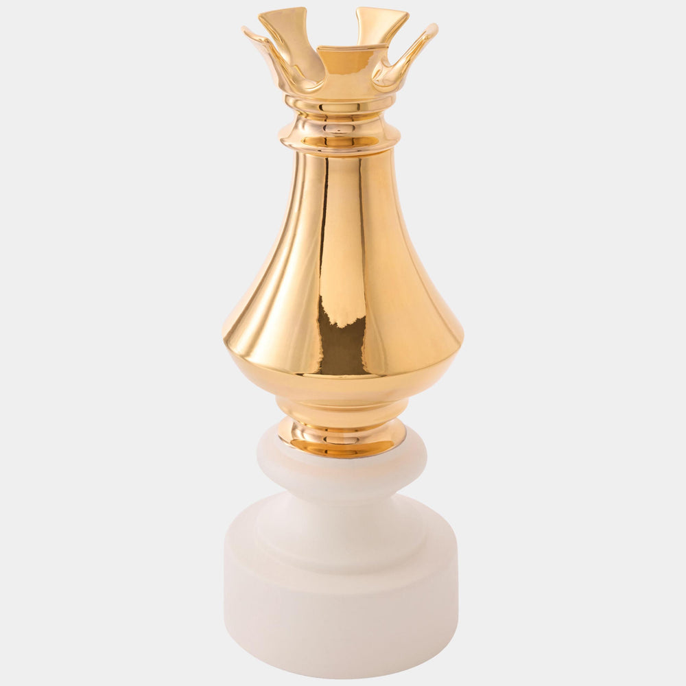 Gambit King Jar, White/Gold