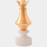 Gambit King Jar, White/Gold