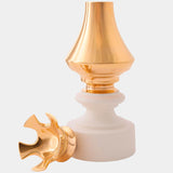 Gambit King Jar, White/Gold