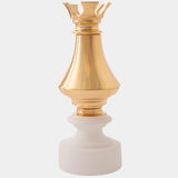 Gambit King Jar, White/Gold