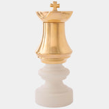 Gambit Queen Jar, White/Gold