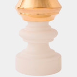 Gambit Queen Jar, White/Gold