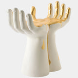 Deft Hands Stool, Gold Drip