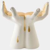 Deft Hands Stool, Gold Drip