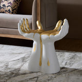 Deft Hands Stool, Gold Drip