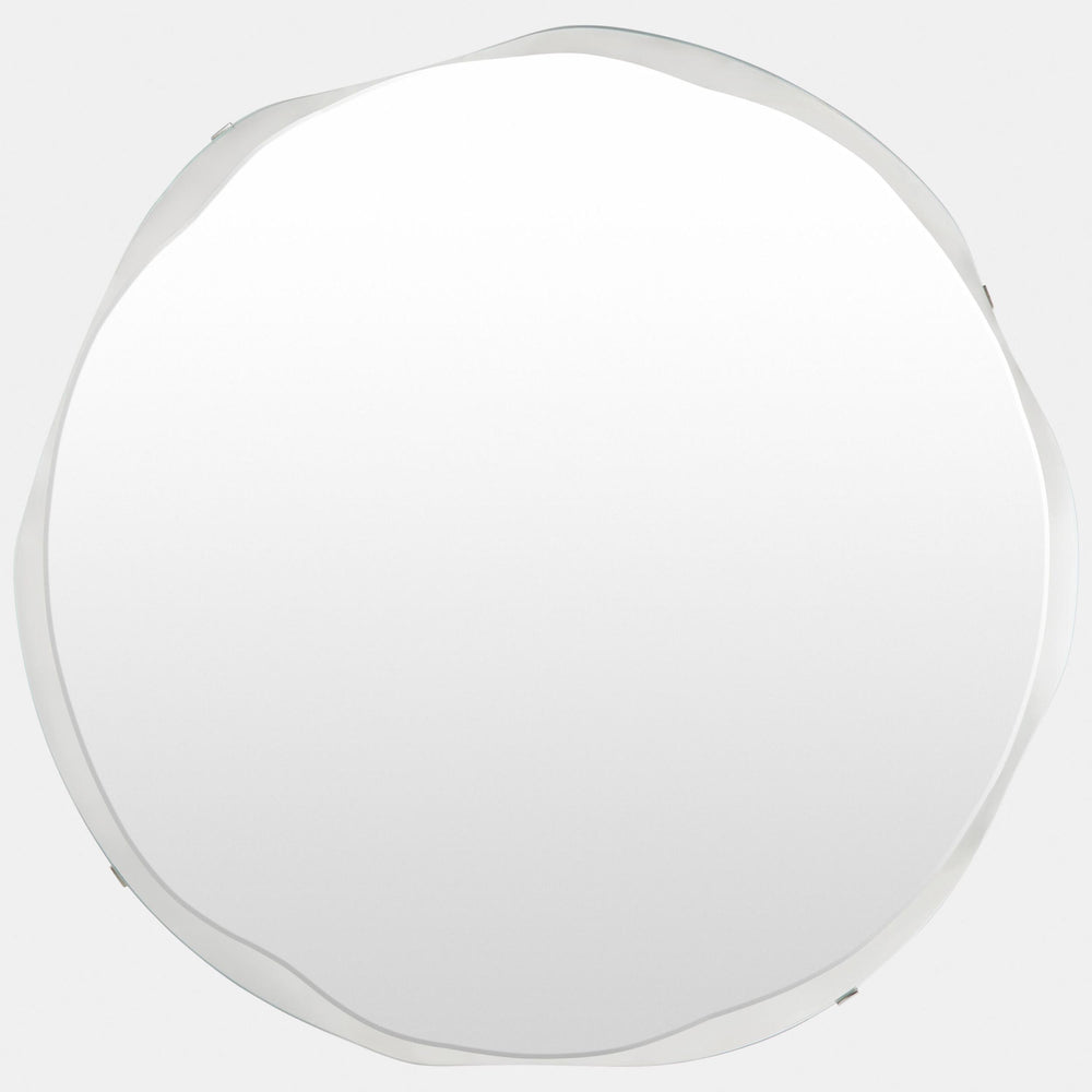 Bean Round Bevel Mirror, Frameless