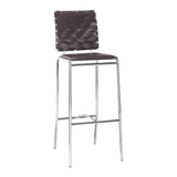 Criss Cross Barstool, Espresso, Set of 2-Furniture-High Fashion Home