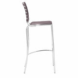 Criss Cross Barstool, Espresso, Set of 2-Furniture-High Fashion Home