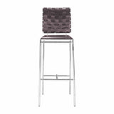 Criss Cross Barstool, Espresso, Set of 2-Furniture-High Fashion Home