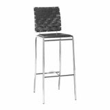 Criss Cross Barstool, Black, Set of 2-Furniture-High Fashion Home