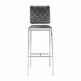 Criss Cross Barstool, Black, Set of 2-Furniture-High Fashion Home
