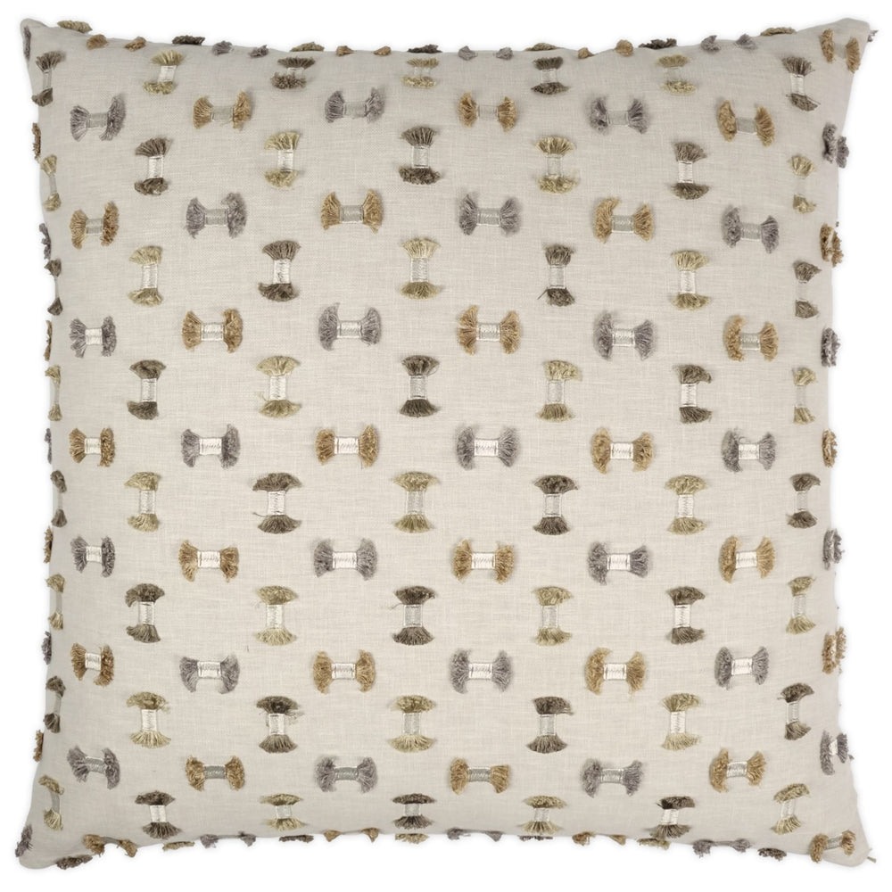 Frayed 24" Pillow, Travertine, Set of 2