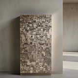 Sharaab Storage Cabinet, Antique Silver-Furniture - Storage-High Fashion Home