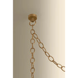 Omi 3 Light Chandelier, Patina Brass/Ceramic Ivory Crackle