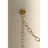 Omi 5 Light Chandelier, Patina Brass/Ceramic Ivory Crackle
