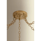 Omi 5 Light Chandelier, Patina Brass/Ceramic Ivory Crackle