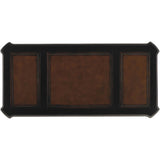 Telluride Executive Desk w/Leather Panels, Black-Furniture - Office-High Fashion Home