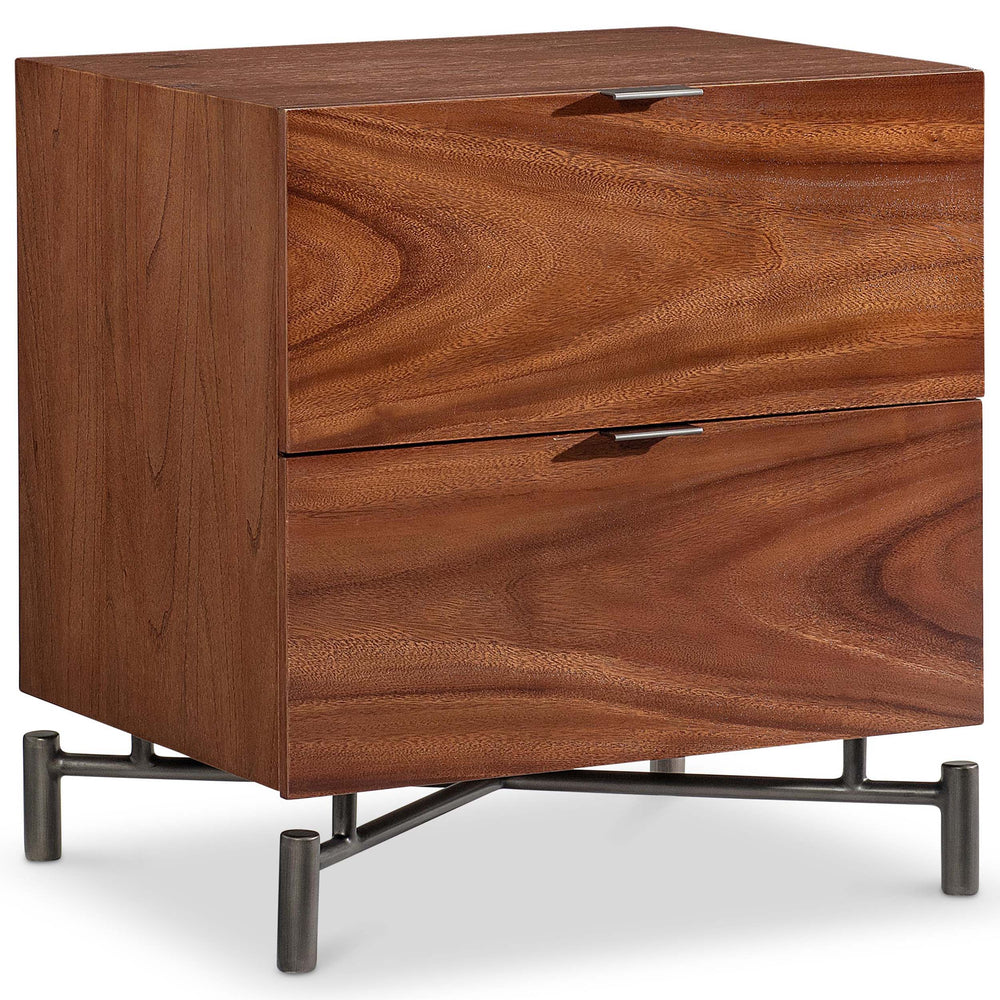 Brasea 2 Drawer Nightstand, Lume