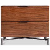 Brasea 2 Drawer Wide Nightstand, Lume
