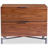 Brasea 2 Drawer Wide Nightstand, Lume