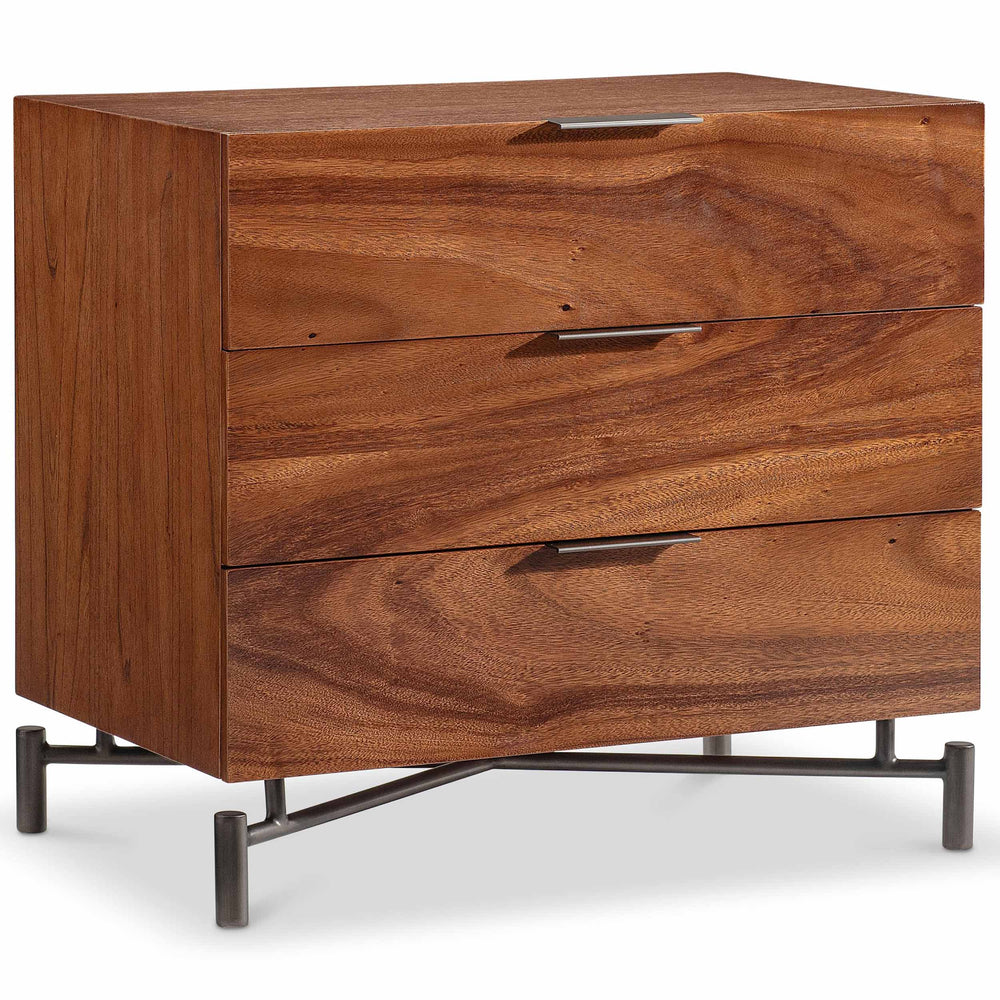 Brasea 3 Drawer Nightstand, Lume