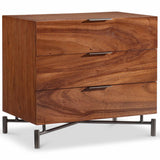 Brasea 3 Drawer Nightstand, Lume