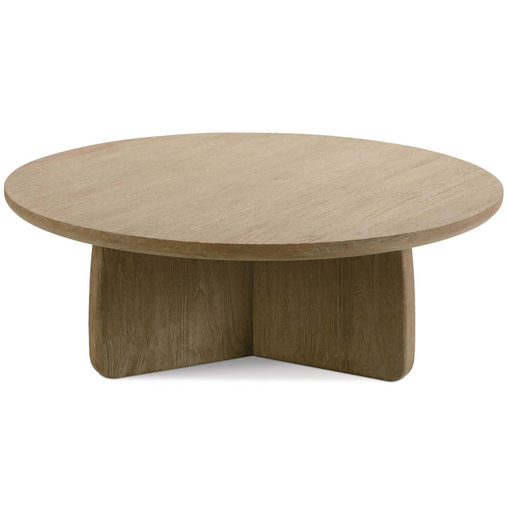 Nova Round Cocktail Table, Weathered Teak
