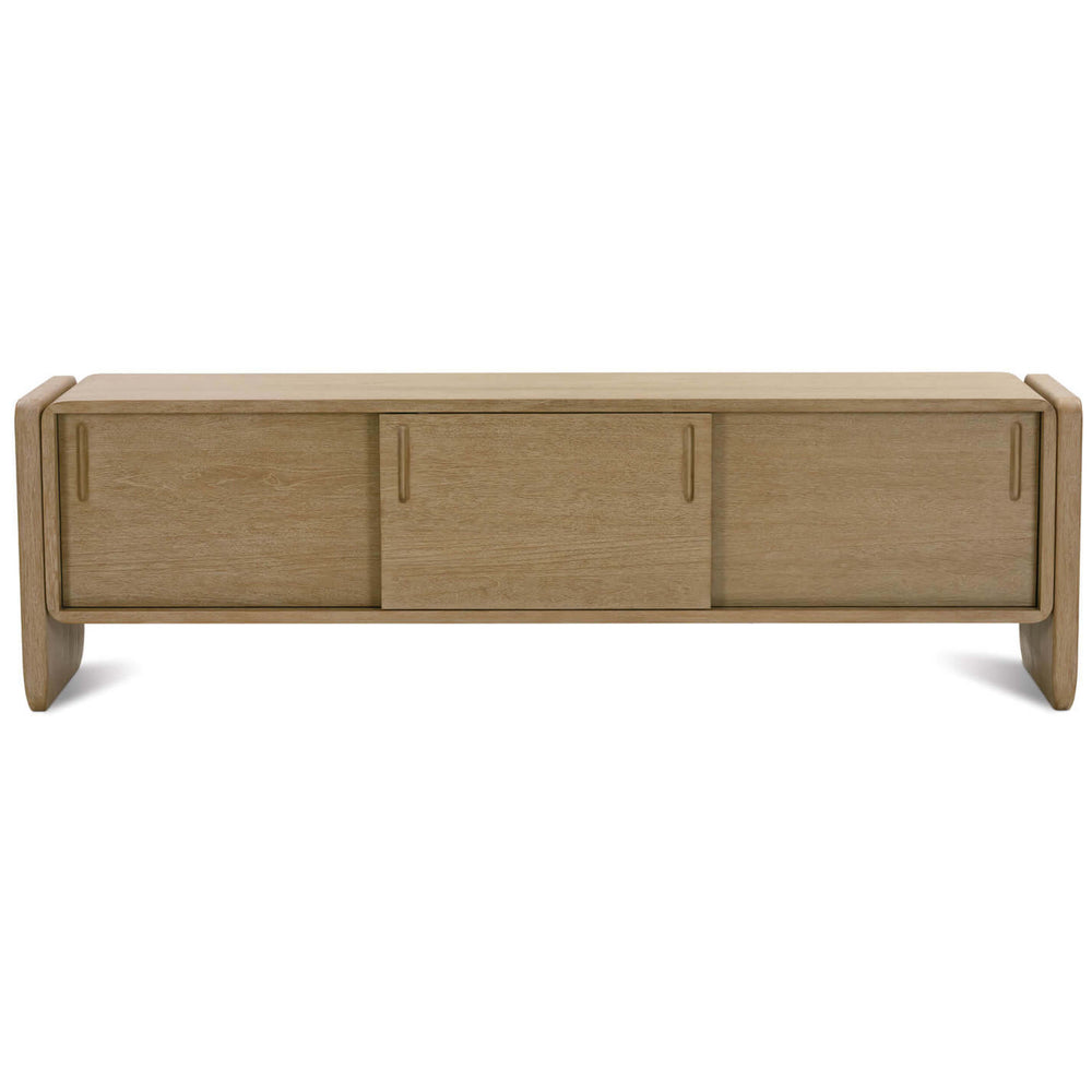 Nova Sliding Door Credenza, Weathered Teak