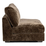 Ludwig Armless Chair, Mossed Brown