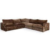 Ludwig 5 Piece Sectional, Mossed Brown