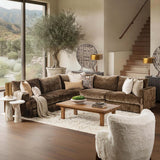 Ludwig 5 Piece Sectional, Mossed Brown