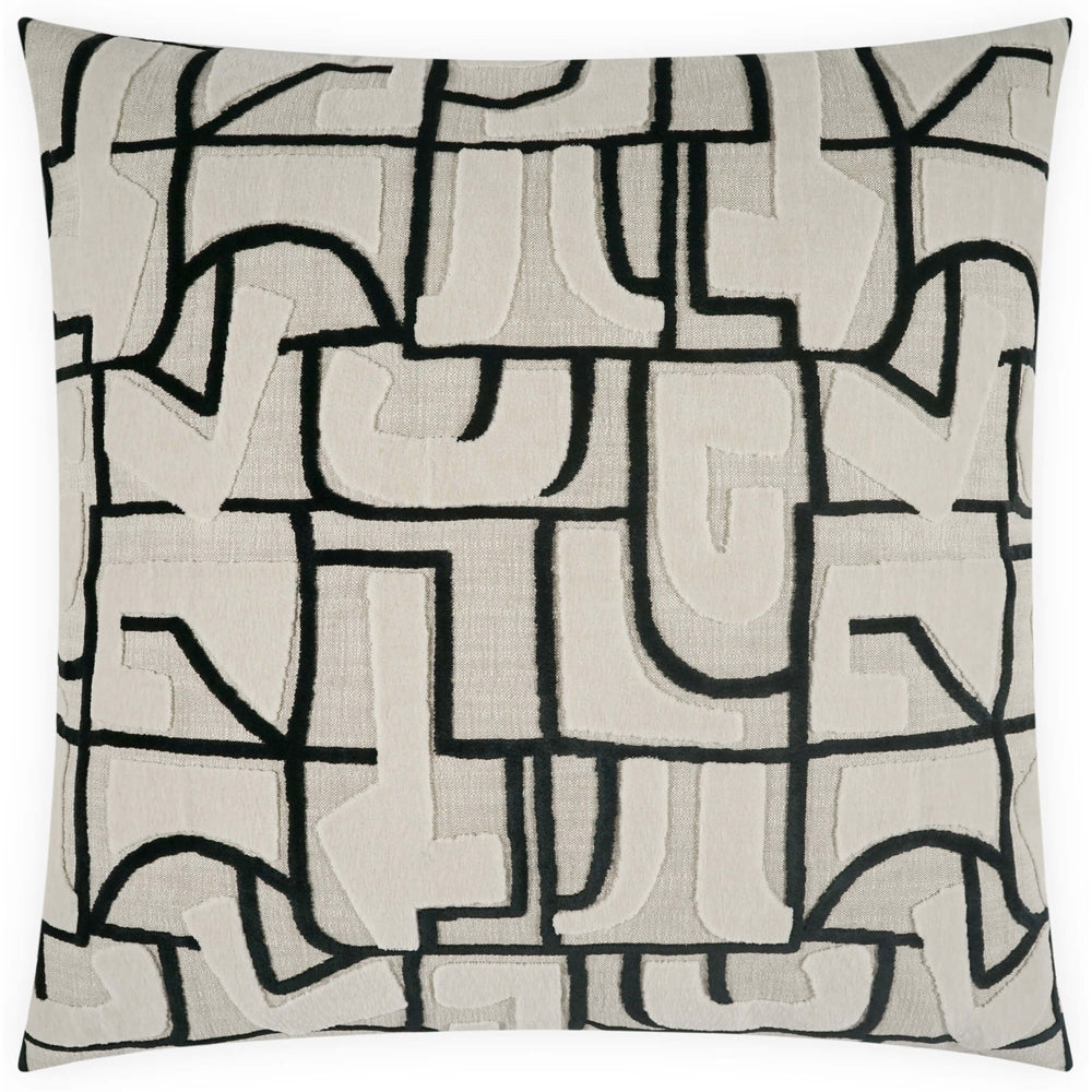 Yasmeen Pillow, Beige/Black