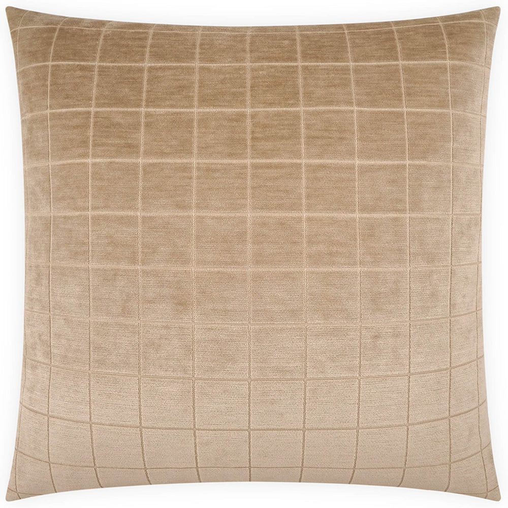 Camden Check Pillow, Fawn