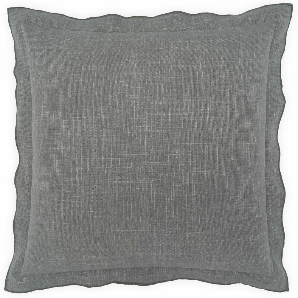 Lena Flange Pillow, Grey, Set of 2