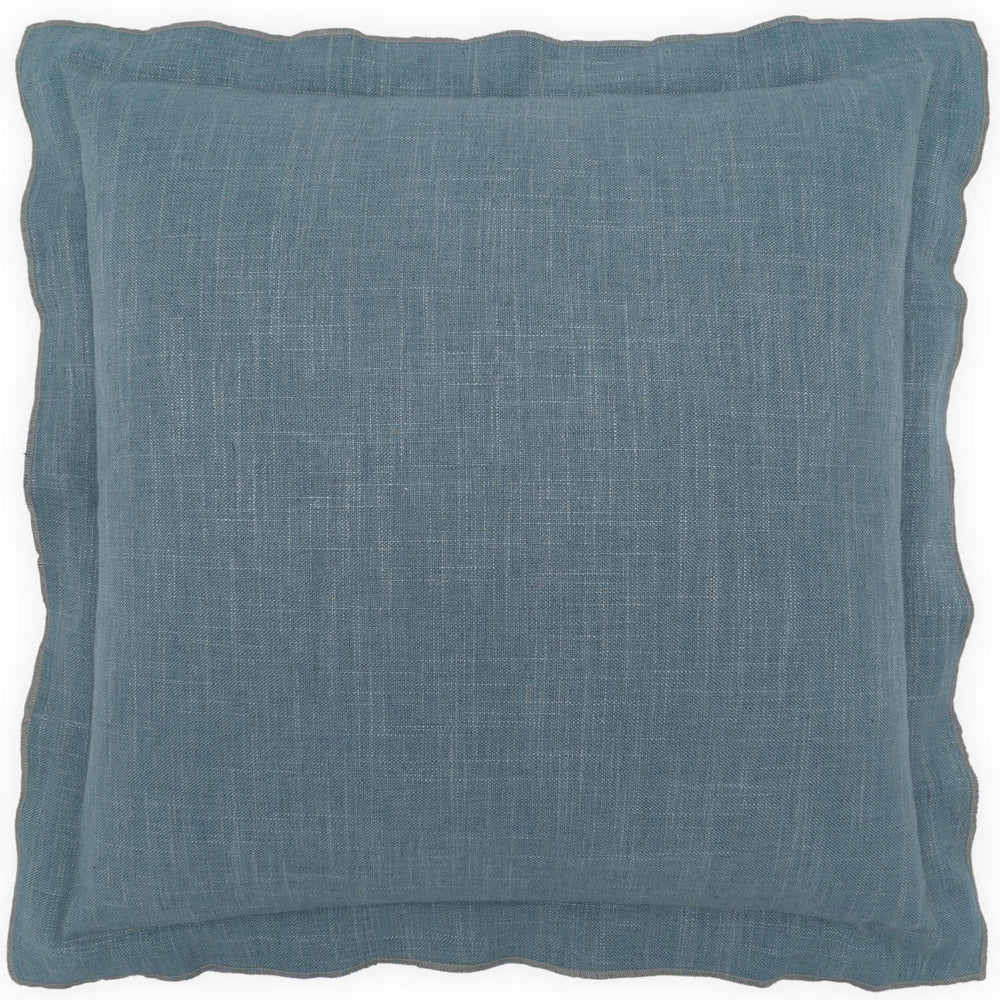 Lena Flange Pillow, Lapis, Set of 2