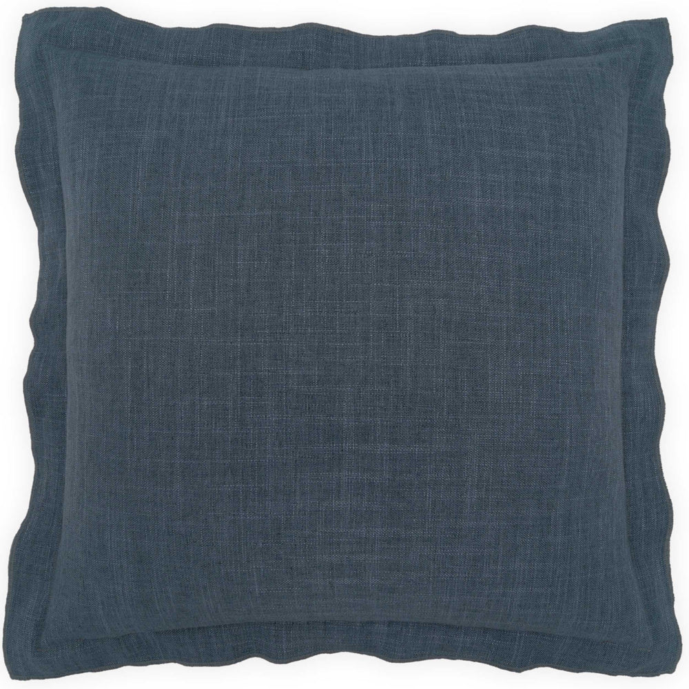 Lena Flange Pillow, Denim, Set of 2