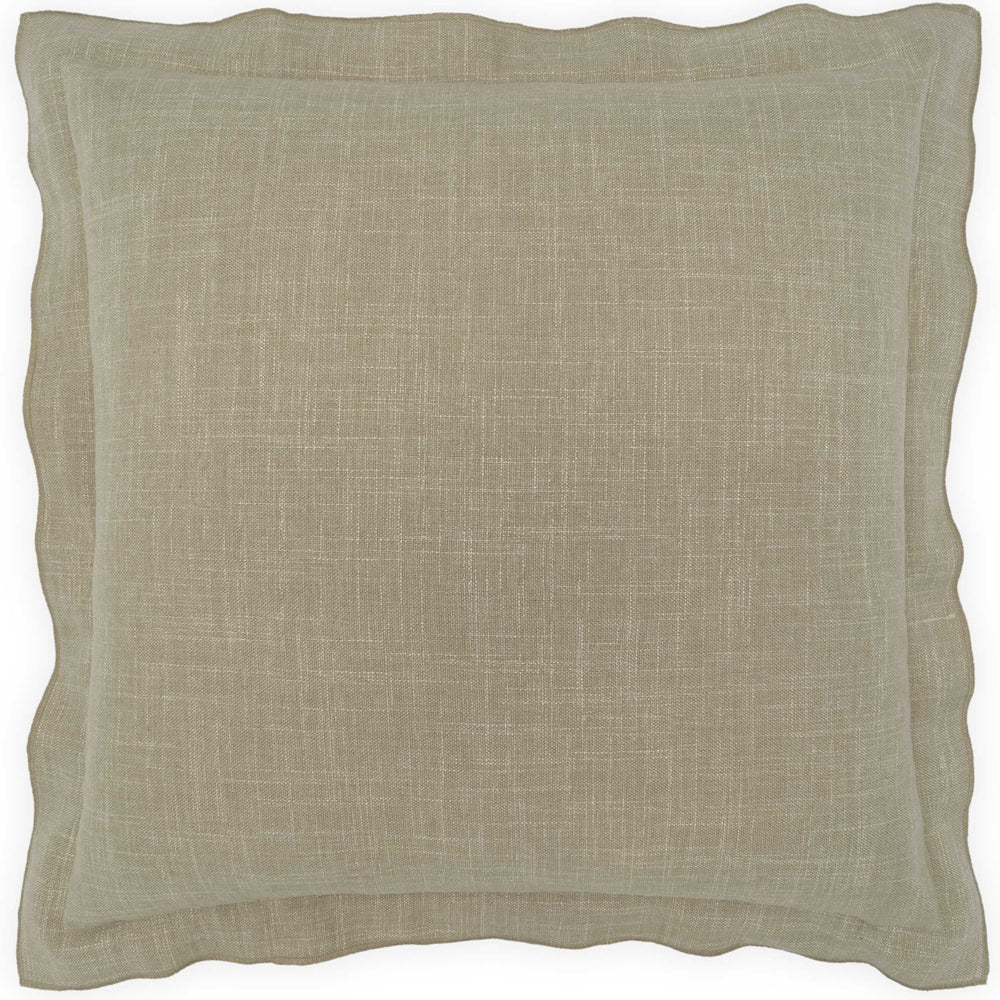 Lena Flange Pillow, Wheat, Set of 2