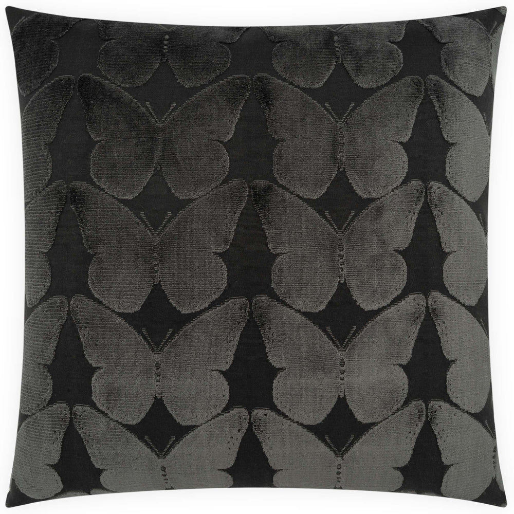 Flutterby Pillow, Jet, Set of 2