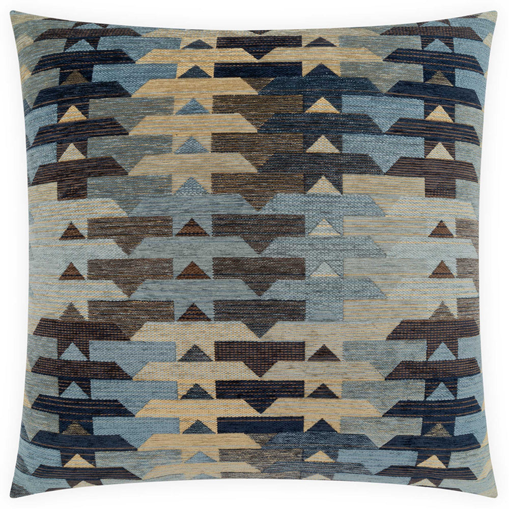 Navajo Pillow, Blue, Set of 2