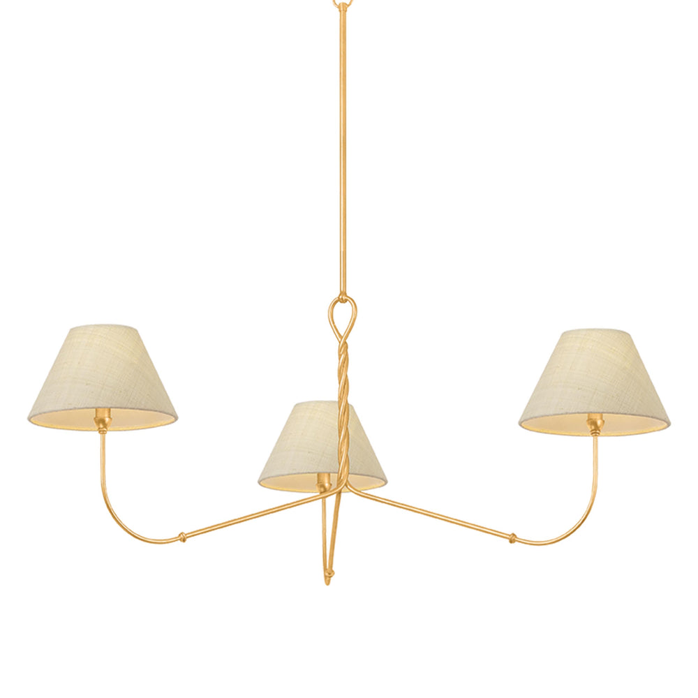 Kekald Chandelier, Vintage Gold Leaf