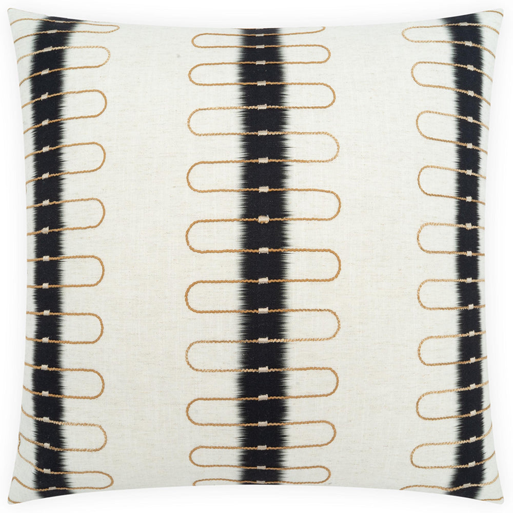 Kasuri Pillow, Ebony, Set of 2