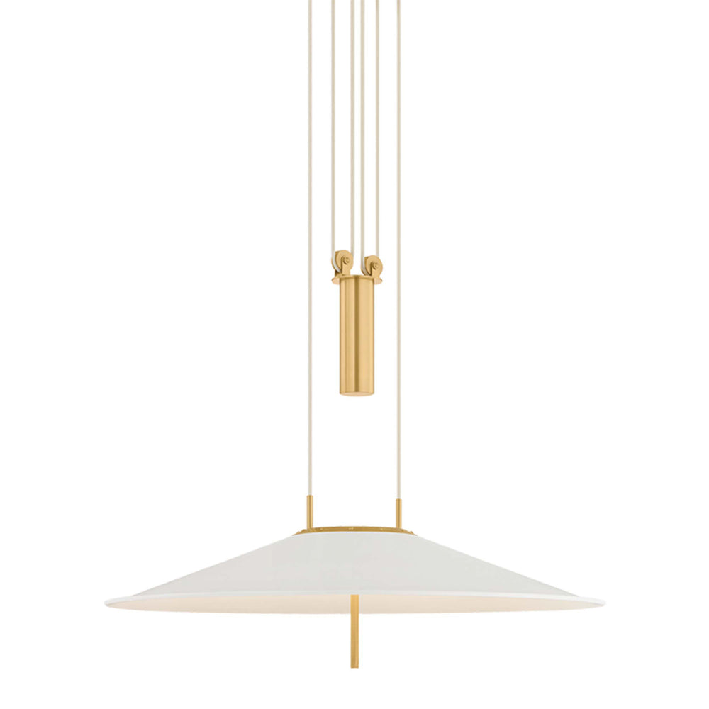 Emmons Pendant, Aged Brass/Soft White