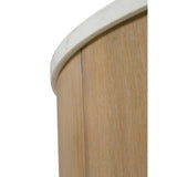 Delray Round Cocktail Table, White