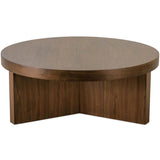 Capri Round Cocktail Table, Auburn