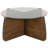 Nova Round Glass Top Cocktail Table, Caraway
