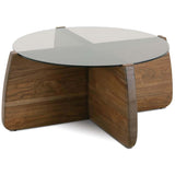 Nova Round Glass Top Cocktail Table, Caraway