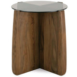 Nova Round End Table, Caraway