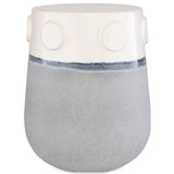 Mulvane Garden Stool, Blue Gray-Furniture - Accent Tables-High Fashion Home